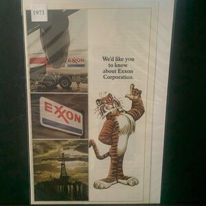 Vintage 1973 Exxon We'd Like You to Know About Exxon Ad Advertisement